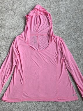 Avia Pink Lightweight Hooded Long-Sleeve Top